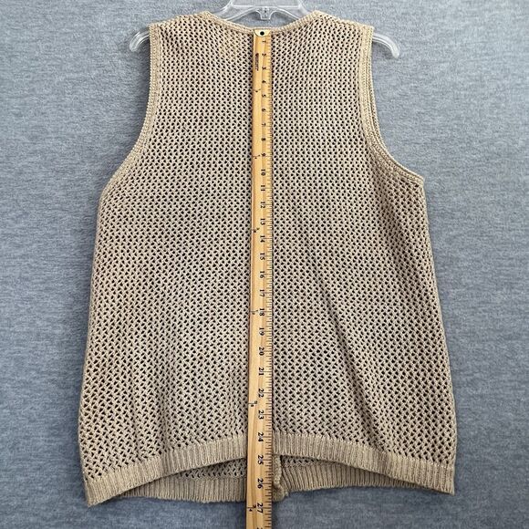 Jantzen Crochet Sweater Vest Womens M 3D Knit Floral Boho Hippie Cottagecore Vtg - Picture 14 of 15